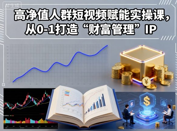 高净值人群短视频赋能实操课，从0-1打造“财富管理”IP-韬哥副业项目资源网