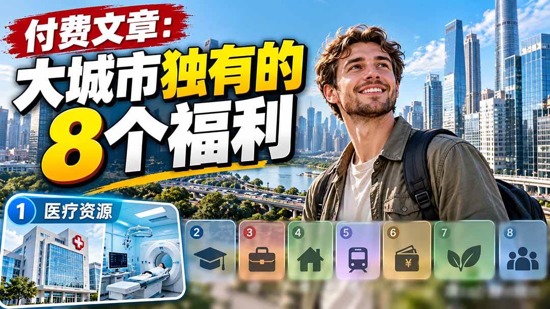 （20848期）付费文章：大城市独有的8个福利-韬哥副业项目资源网