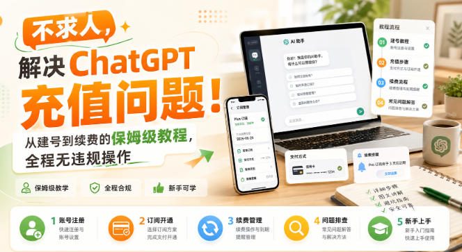 不求人，解决ChatGPT充值问题！从建号到续费的保姆级教程，全程无违规操作-韬哥副业项目资源网