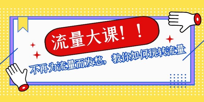 （1072期）流量大课：不再为流量而发愁，教你如何玩转流量，助你获取百万流量-韬哥副业项目资源网