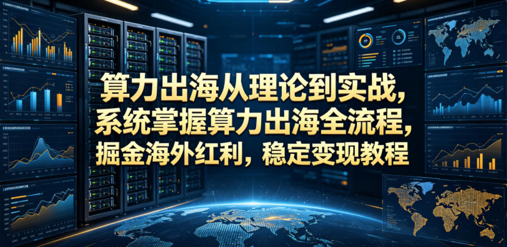 算力出海从理论到实战，系统掌握算力出海全流程，掘金海外红利，稳定变现教程-韬哥副业项目资源网