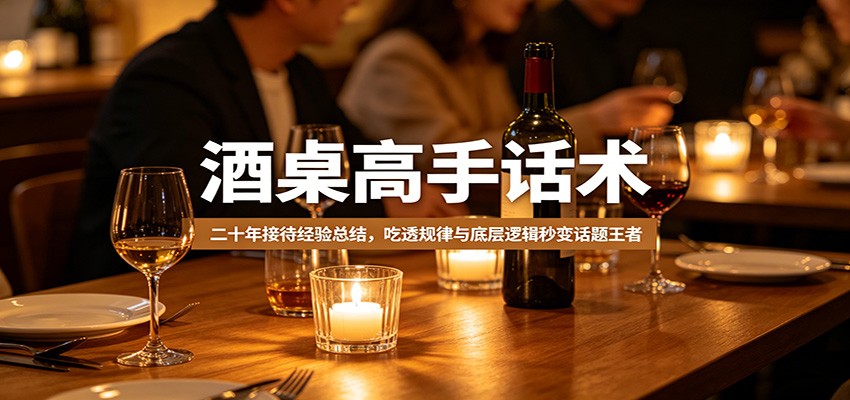 酒桌高手话术：二十年接待经验总结，吃透规律与底层逻辑秒变话题王者-韬哥副业项目资源网
