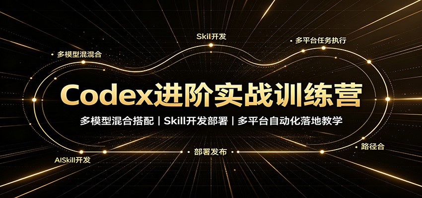 Codex进阶实战训练营：多模型混合搭配，Skill开发部署，多平台自动化落地教学-韬哥副业项目资源网