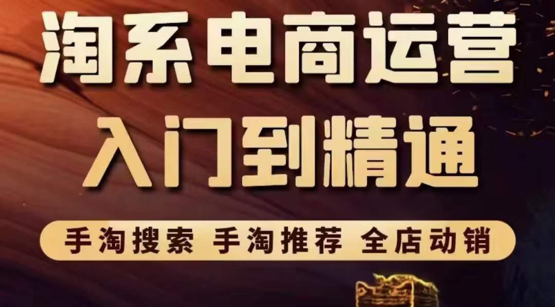 （3371期）淘系电商入门到精通 手淘搜索，手淘推荐，全店动销-韬哥副业项目资源网