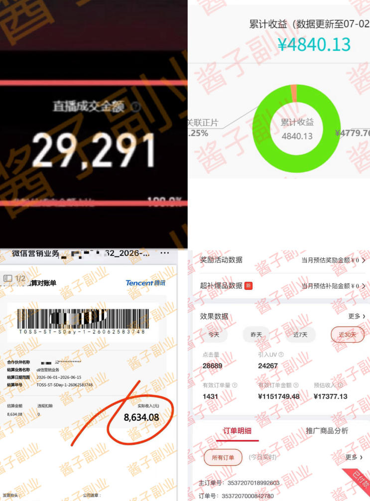 985十年互联网老兵亲测：2026年多个真实落地副业项目，手把手带你搭建被动收入管道(淘宝无人直播、TK拉新、代运营、CSGO……)【揭秘】-韬哥副业项目资源网