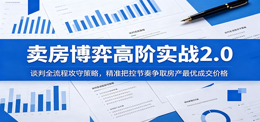 卖房博弈高阶实战2.0:谈判全流程攻守策略,精准把控节奏争取房产最优成交价格-韬哥副业项目资源网