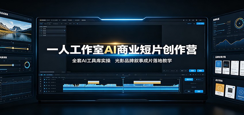 一人工作室AI商业短片创作营：全套AI工具库实操，光影品牌叙事成片落地教学-韬哥副业项目资源网
