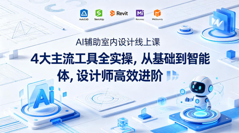 AI辅助室内设计线上课｜4大主流工具全实操，从基础到智能体，设计师高效进阶-韬哥副业项目资源网