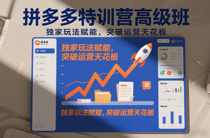 拼多多特训营高阶班，独家玩法赋能，突破运营天花板(更新260805)-韬哥副业项目资源网