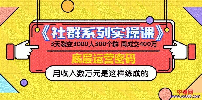 （966期）《社群系列实操课》 3天裂变3000人300个群 周成交400万的底层运营密码-韬哥副业项目资源网