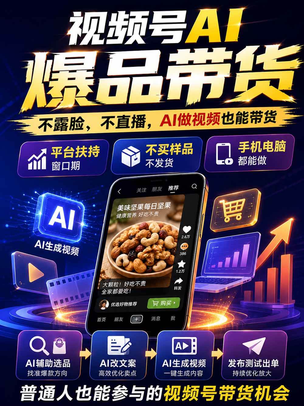 (20537期)2026视频号AI爆品带货训练营-9月开课|不露脸不直播,AI做视频发视频号,有人下单,你赚佣金,轻松单日佣金1000+ (20537期)2026视频号AI爆品带货训练营-9月开课|不露脸不直播,AI做视频发视频号,有人下单,你赚佣金,轻松单日佣金1000+