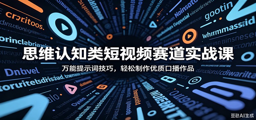 思维认知类短视频赛道实战课：万能提示词技巧，轻松制作优质口播作品-韬哥副业项目资源网