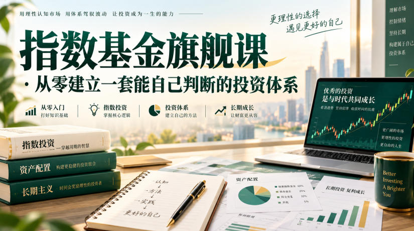指数基金旗舰课·从零建立一套能自己判断的投zi体系-韬哥副业项目资源网