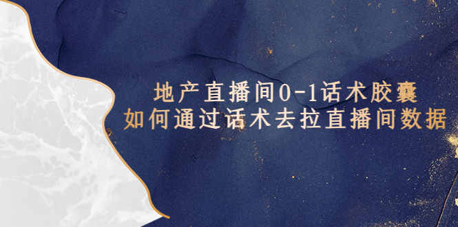 （5540期）地产-直播间0-1话术胶囊，知道怎么通过话术去拉直播间数据-韬哥副业项目资源网