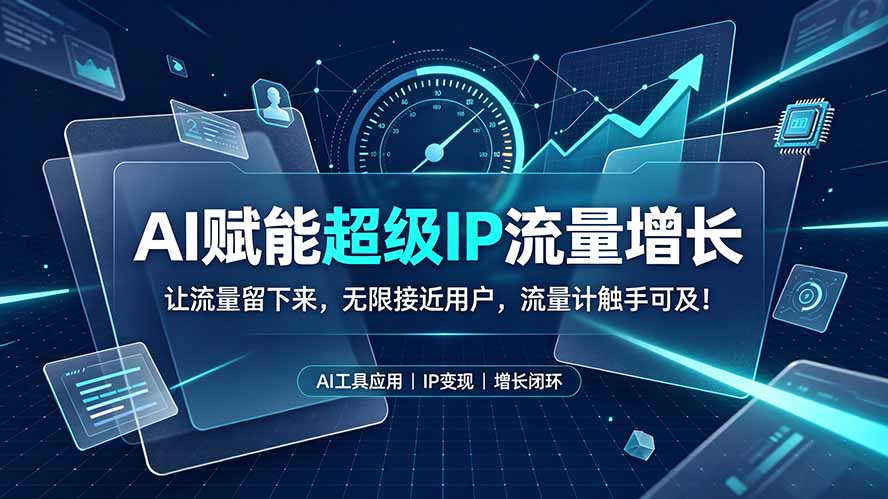 AI赋能超级IP流量增长:让流量留下来,无限接近用户,流量计触手可及!-韬哥副业项目资源网