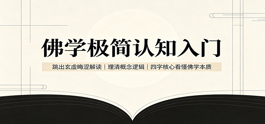 佛学极简认知入门：跳出玄虚晦涩解读，理清概念逻辑，四字核心看懂佛学本质-韬哥副业项目资源网