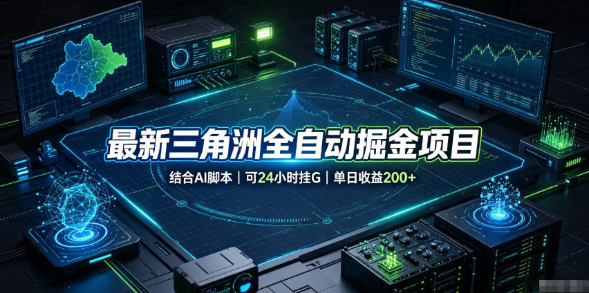 最新三角洲全自动掘金项目，结合AI脚本，可24小时挂G，单日收益200+【揭秘】-韬哥副业项目资源网