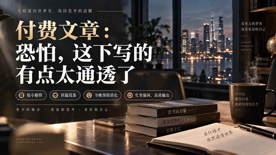 （20317期）灏泽付费文章：恐怕，这下写的有点太通透了-韬哥副业项目资源网