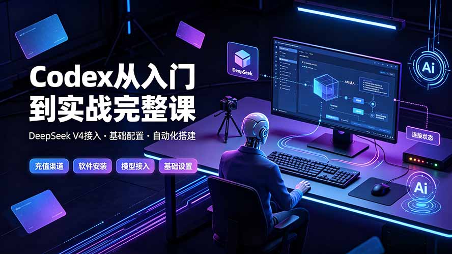 Codex从入门到实战完整课|充值·安装·接入DeepSeek,记忆·插件·Skill·CLI·MCP全拆解-韬哥副业项目资源网