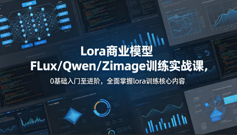 系统性学习Lora商业模型FLux／Qwen／Zimage训练实战课，0基础入门至进阶，全面掌握lora训练核心内容-韬哥副业项目资源网