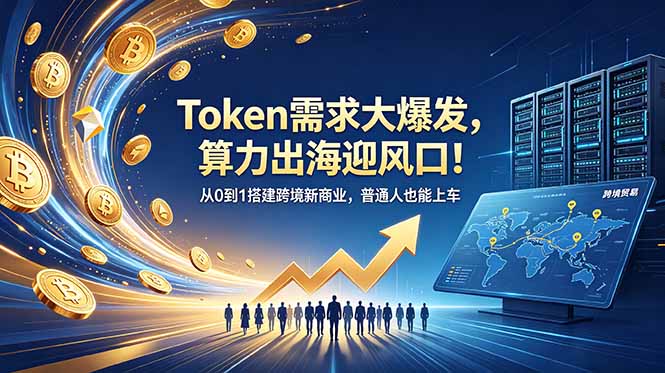 Token需求大爆发，算力出海迎风口！从0到1搭建跨境新商业，普通人也能上车-韬哥副业项目资源网